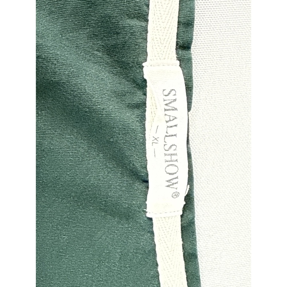 SMALLSHOW Crewneck Long Sleeve Top Womens XL Dark Green Cotton Regular Fit Slim - Picture 5 of 8